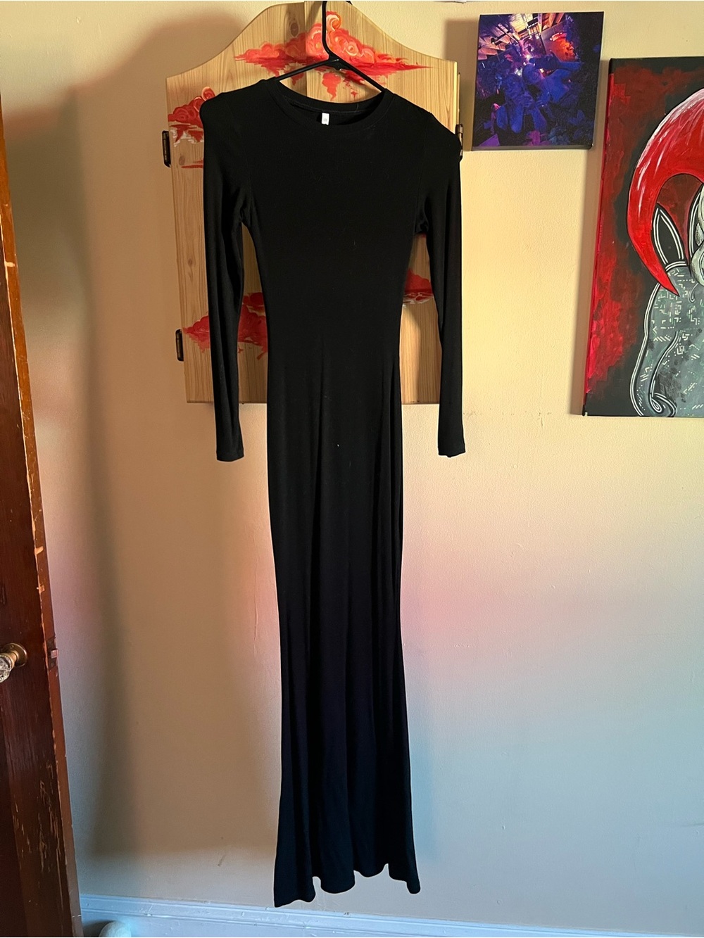 Women’s Long Sleeve Black Maxi Dress